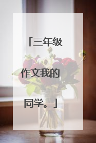 三年级作文我的同学。
