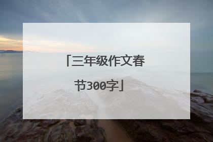 三年级作文春节300字