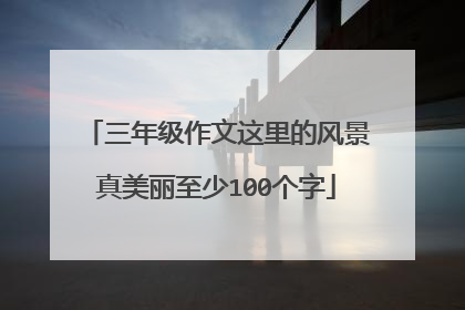 三年级作文这里的风景真美丽至少100个字