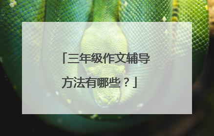 三年级作文辅导方法有哪些？