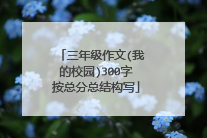 三年级作文(我的校园)300字按总分总结构写
