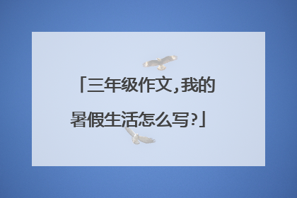 三年级作文,我的暑假生活怎么写?