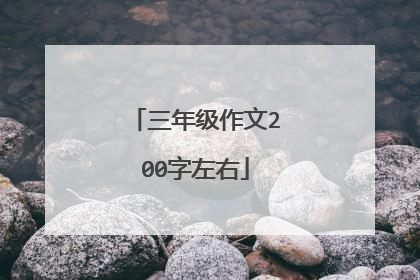 三年级作文200字左右
