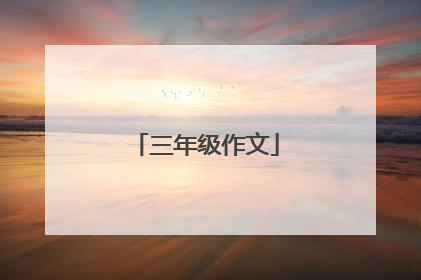 三年级作文