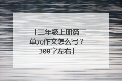 三年级上册第二单元作文怎么写?300字左右