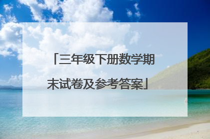 三年级下册数学期末试卷及参考答案