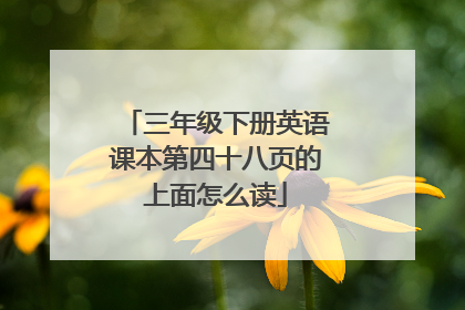三年级下册英语课本第四十八页的上面怎么读