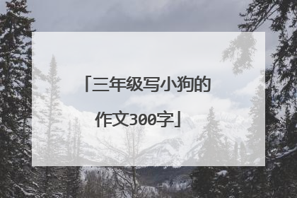 三年级写小狗的作文300字