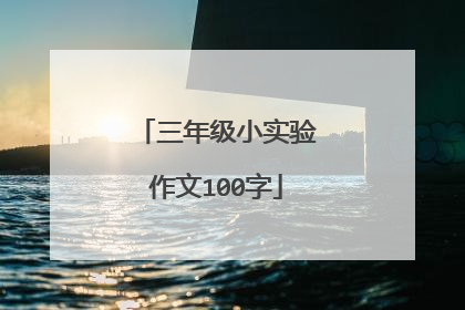 三年级小实验作文100字