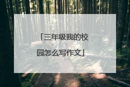 三年级我的校园怎么写作文