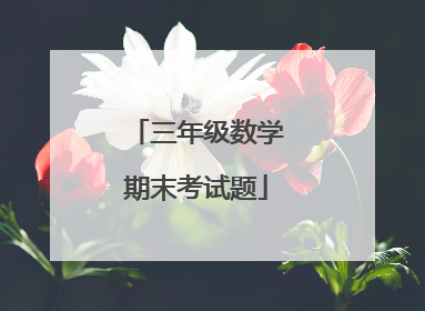 三年级数学期末考试题