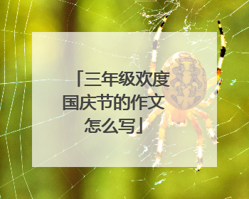 三年级欢度国庆节的作文怎么写