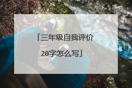 三年级自我评价20字怎么写