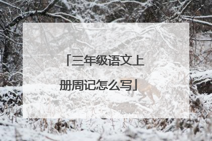三年级语文上册周记怎么写