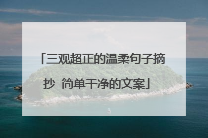 三观超正的温柔句子摘抄 简单干净的文案