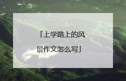 上学路上的风景作文怎么写