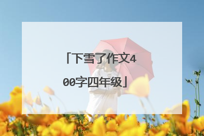 下雪了作文400字四年级