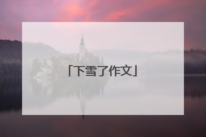 下雪了作文
