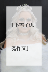 下雪了优秀作文