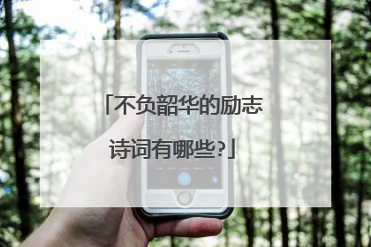 不负韶华的励志诗词有哪些?