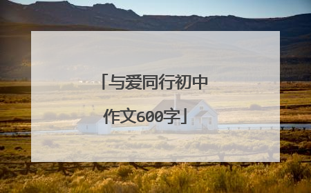 与爱同行初中作文600字