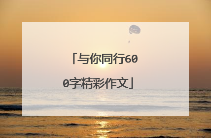 与你同行600字精彩作文