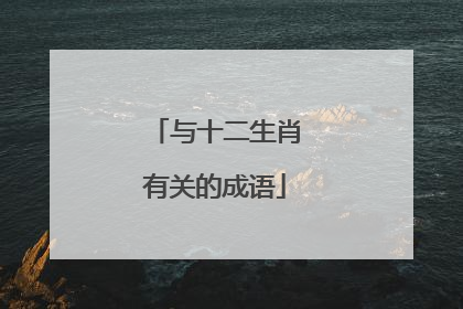 与十二生肖有关的成语