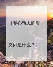 专心致志的反义词是什么？