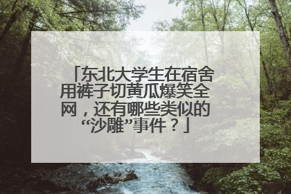 东北大学生在宿舍用裤子切黄瓜爆笑全网，还有哪些类似的“沙雕”事件？