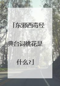 东邪西毒经典台词桃花是什么?
