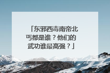 东邪西毒南帝北丐都是谁？他们的武功谁最高强？