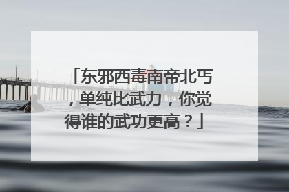 东邪西毒南帝北丐，单纯比武力，你觉得谁的武功更高？