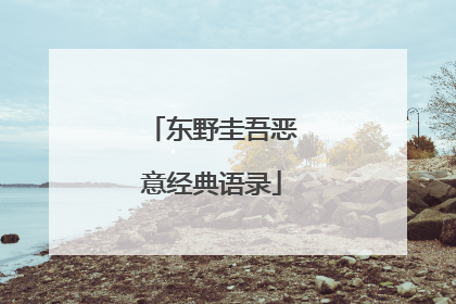 东野圭吾恶意经典语录
