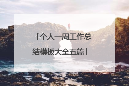 个人一周工作总结模板大全五篇