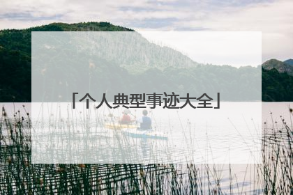 个人典型事迹大全