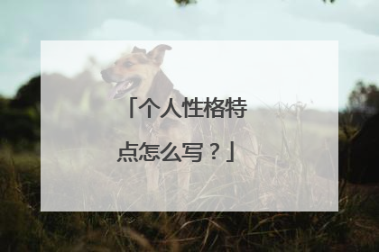 个人性格特点怎么写？