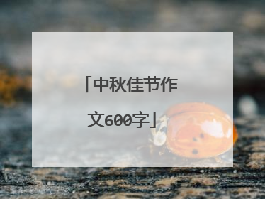 中秋佳节作文600字