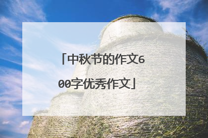 中秋节的作文600字优秀作文