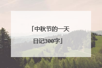 中秋节的一天日记300字