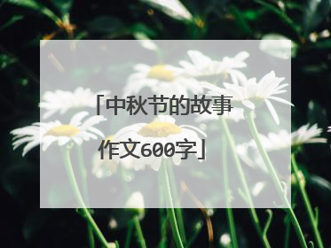 中秋节的故事作文600字