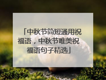 中秋节简短通用祝福语,中秋节唯美祝福语句子精选