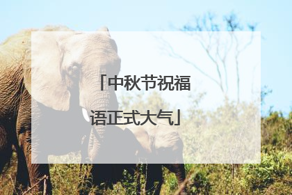 中秋节祝福语正式大气