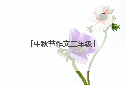 中秋节作文三年级