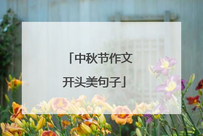 中秋节作文开头美句子