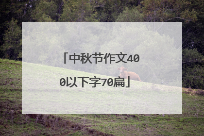 中秋节作文400以下字70扁