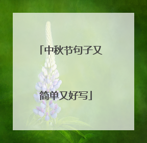 中秋节句子又简单又好写