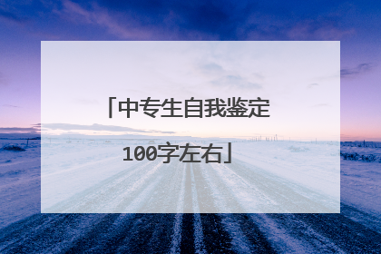 中专生自我鉴定100字左右