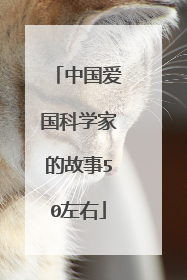 中国爱国科学家的故事50左右