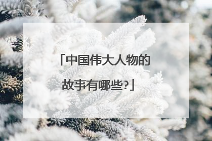 中国伟大人物的故事有哪些?