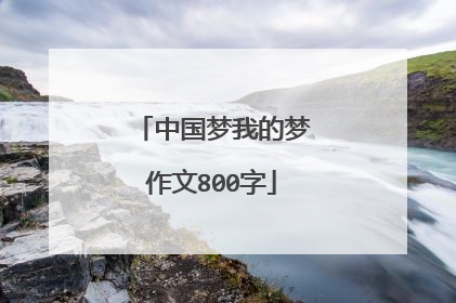 中国梦我的梦作文800字